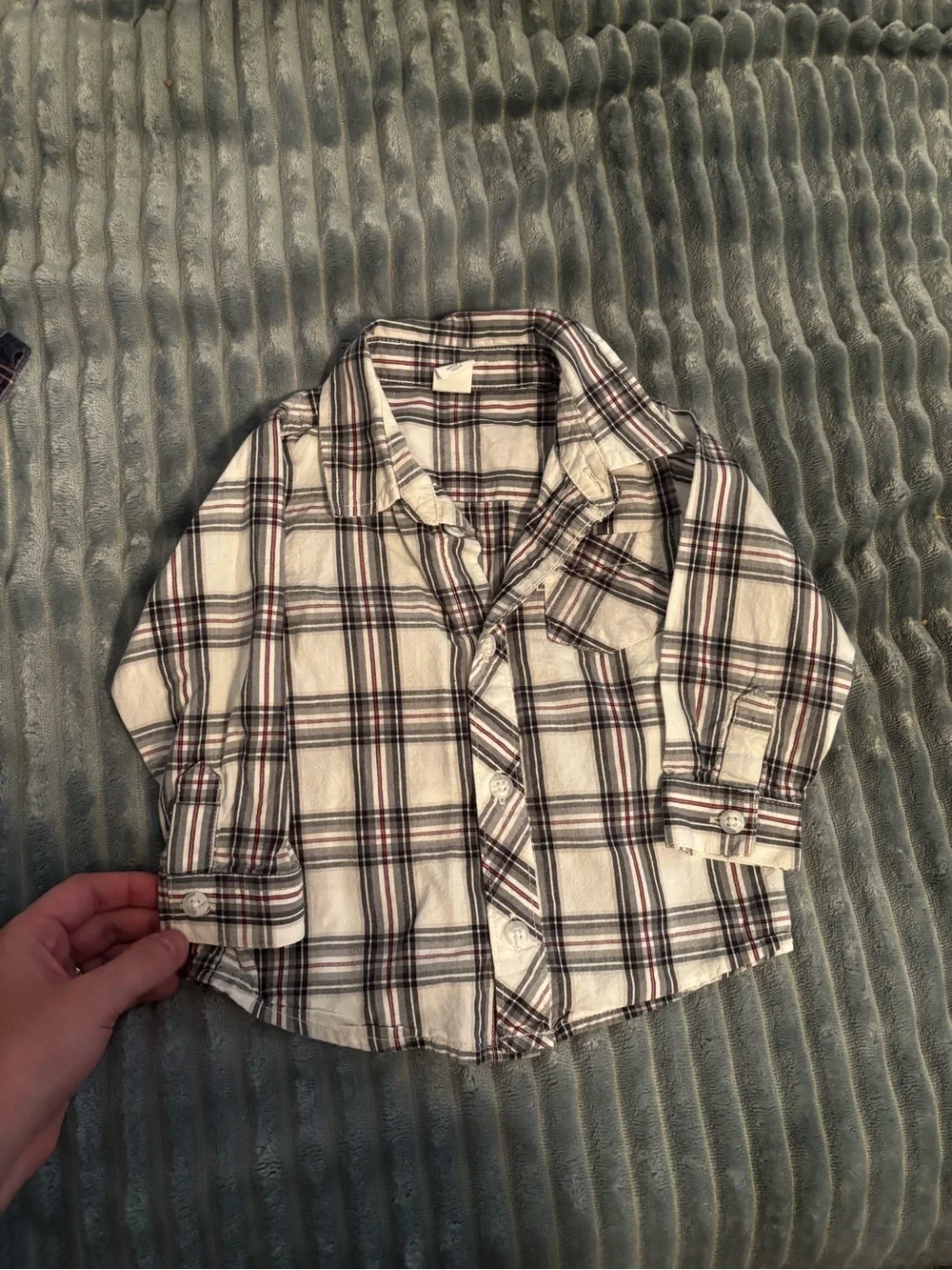 Large lot of Name Brand 12-18 months boys flannel shirts